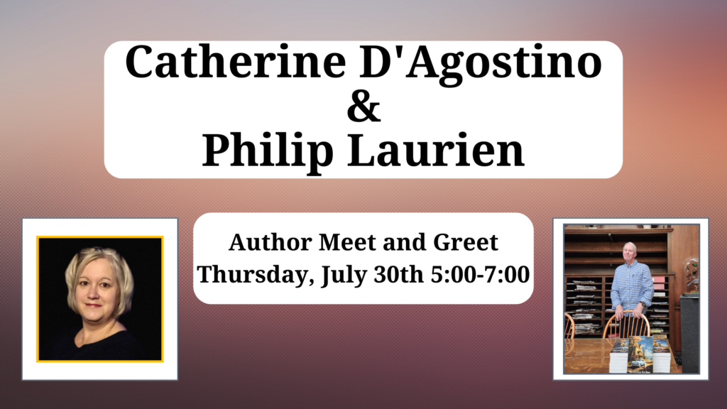 July Author visit details.
